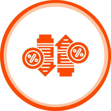 % simgesi olan indirim kuponu, basit biçim