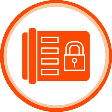 Kilit simgesinin vektör illüstrasyonu