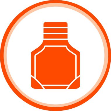 Beyaz arka planda izole edilmiş modaya uygun düz bir şişe simgesi. vektör illüstrasyonu.