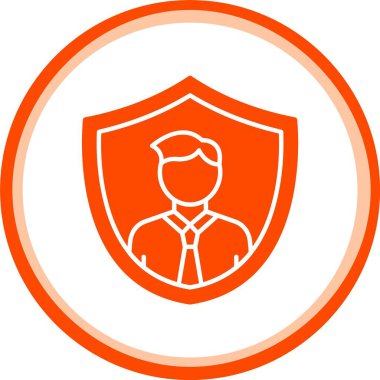 Güvenlik kalkanı simgesi, basit biçim