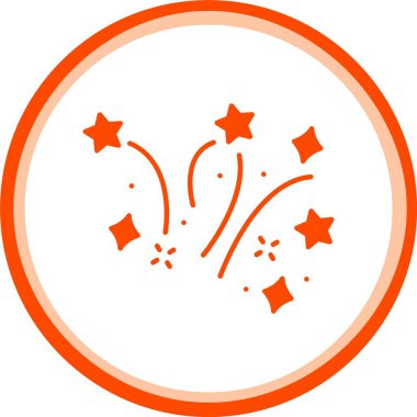 güzel havai fişek vektör çizgisi simgesi