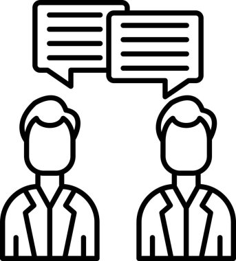 tartışma simgesi vektör illüstrasyonu