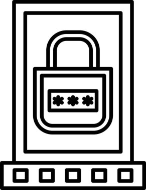 ikon vektör illüstrasyonunu kilitle