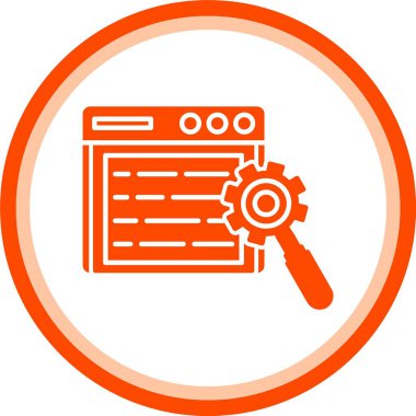 Arama motoru optimizasyon vektör simgesi tasarımı