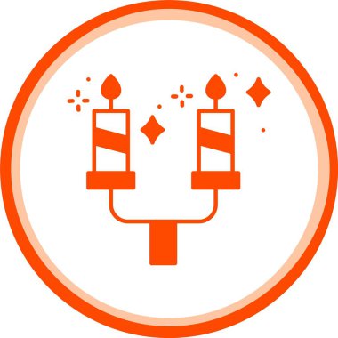 Güzel Mum Kabartma Vektör Simgesi