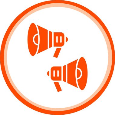 megafon simgesi, vektör illüstrasyonu beyaz arkaplanda izole edildi