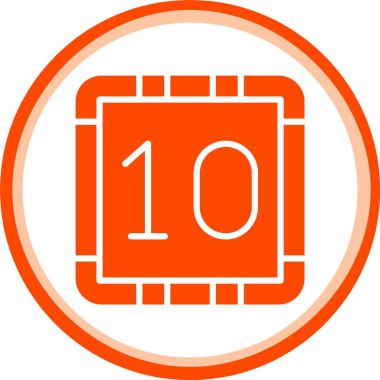 bir numaralı simge, basit vektör illüstrasyonu