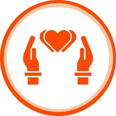 Aşk elleri kalp vektör simgesi