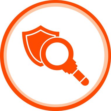 Web için basit bir daire izole vektör illüstrasyonunda anahtar deliği simgesine sahip anahtar