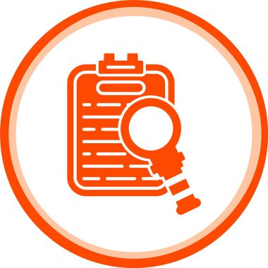 Belge simgesi ile büyüteç, basit biçim