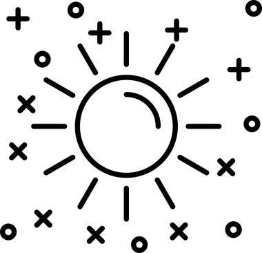 Bir güneş simgesinin vektör illüstrasyonu