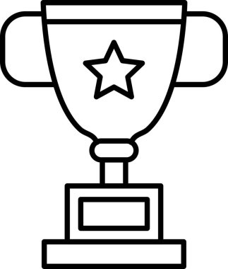 kupa ödülü vektör çizgisi dekoru