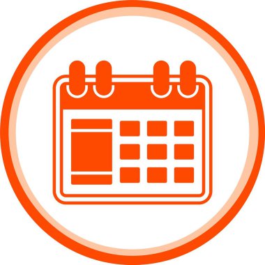 Takvim simgesi vektör illüstrasyonu