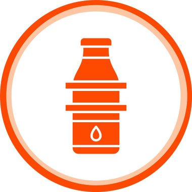 Benzersiz yağ şişesi vektör simgesi