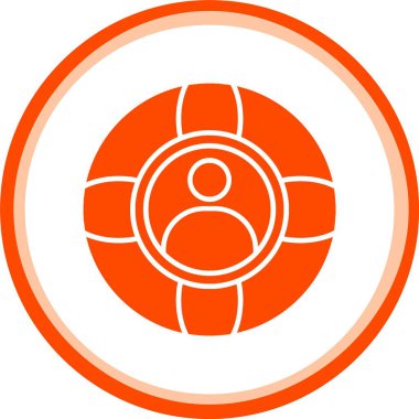 güzel kullanıcı kabartma vektör simgesi