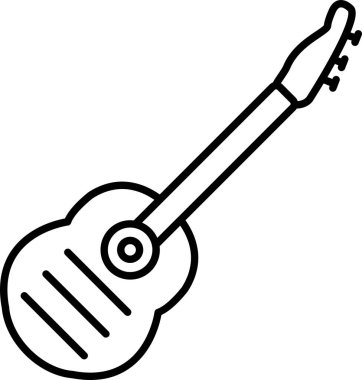 akustik gitar enstrüman simgesi ana hat biçiminde