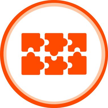 Kişisel ve ticari kullanım için bulmaca vektör simgesi simgesi vektör çizimi..