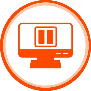 bilgisayar görünüm simgesi daire biçiminde