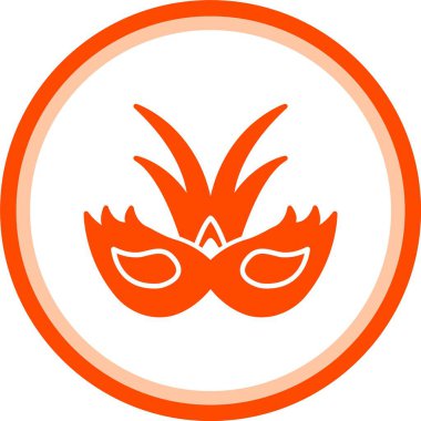 karnaval maskesi ikon vektörü turuncu