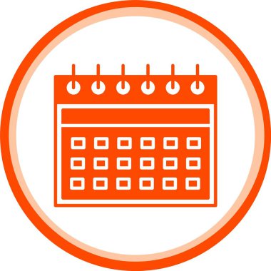 Vektör Takvim Simgesi, vektör illüstrasyonu