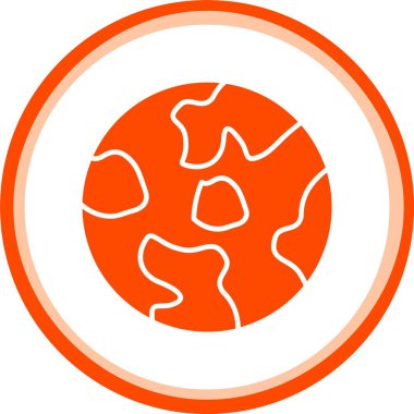 güzel gezegen vektör simgesi