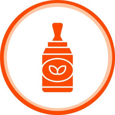 güzel kozmetik şişe kabartma vektör simgesi