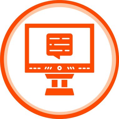 bilgisayar ekranı simgesi. beyaz arkaplanda izole edilmiş web tasarımı için bilgisayar ekran ikonu