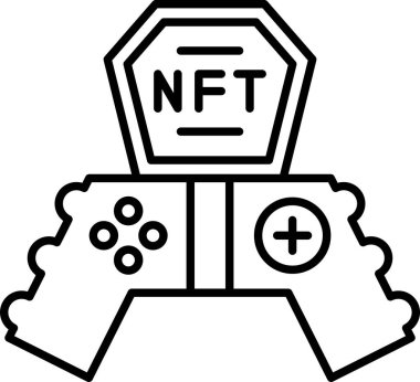 nft simgesi, vektör illüstrasyonu