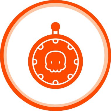 Benzersiz kafatası vektör simgesi