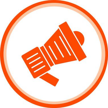 megafon duyuru simgesi, düz stil