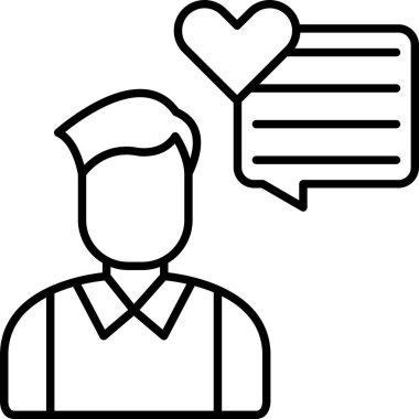 Konuş. Web simgesi basit tasarım