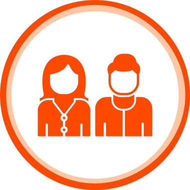 güzel çift glifli vektör simgesi