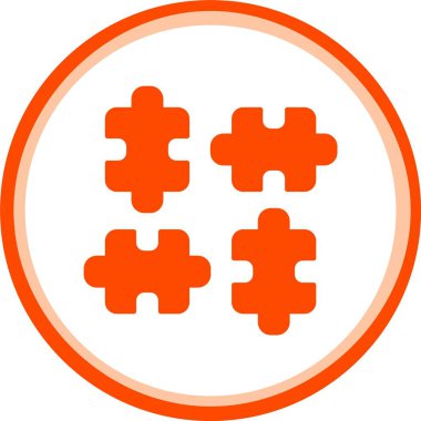 Kişisel ve ticari kullanım için iki bulmaca vektör simgesi simgesi vektör çizimi..