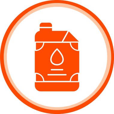 Petrol varili simgesi ana hatlı şekilde izole edilmiş yağ ve üretim için vektör illüstrasyonu