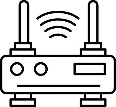 Wi-fi yönlendirici. Web simgesi basit illüstrasyon