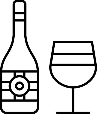 alkol ana hatlarıyla şarap ikonu