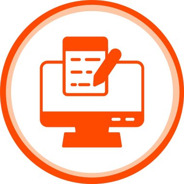 Vektör Laptop Simgesi, vektör illüstrasyonu