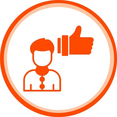 Bir iş adamı simgesinin vektör çizimi