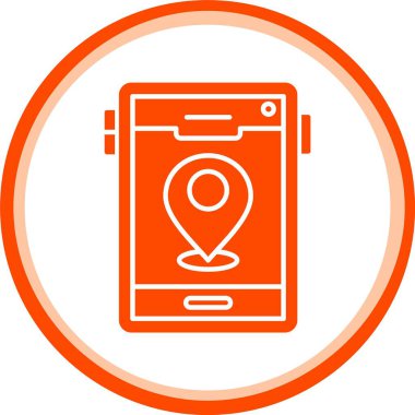 Eşsiz GPS konum vektörü sembol simgesi