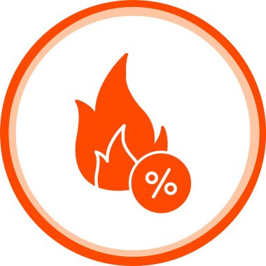 ateş indirimi simgesi, basit biçim