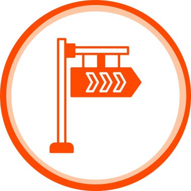 Yol trafik işaretinin vektör illüstrasyonu