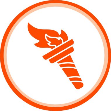 Ateş ve meşale ikonu. vektör