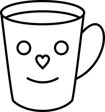 Çay bardağı simgesi ana hatlarıyla