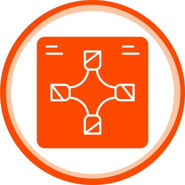 Eşsiz Sunucu Vektör Satırı Simgesi