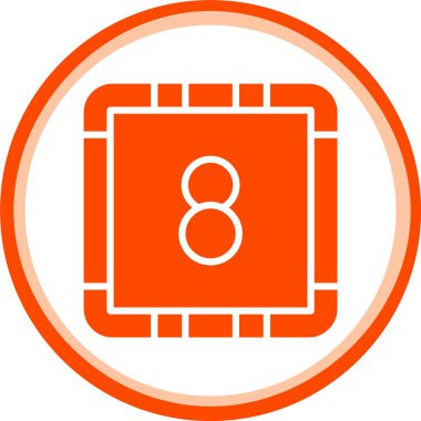 Sekiz numaralı simge, turuncu stil.