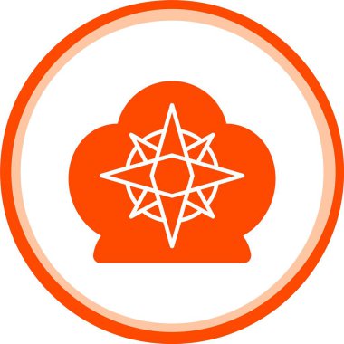 beautiful flower vector glyph icon