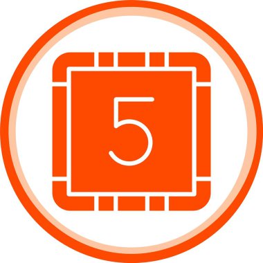 beş beş beş simge vektörü turuncu