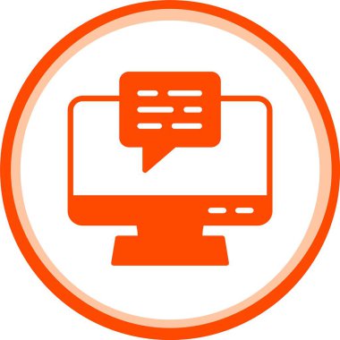 Sohbet simgesi, vektör çizimi