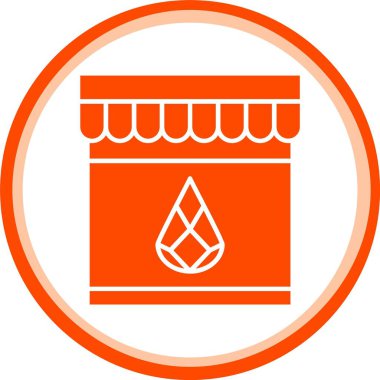 Benzersiz şömine vektör simgesi