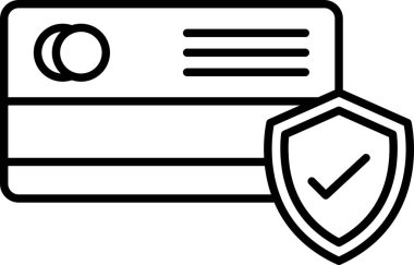 Kredi Kartı. Web simgesi basit illüstrasyon